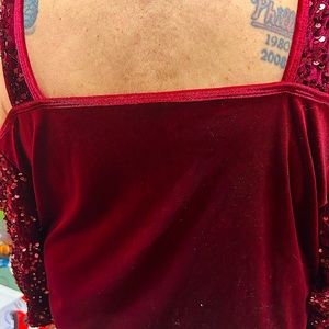 Brand new never worn red dressy blouse